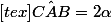 [tex]\hat{CAB} = 2\alpha